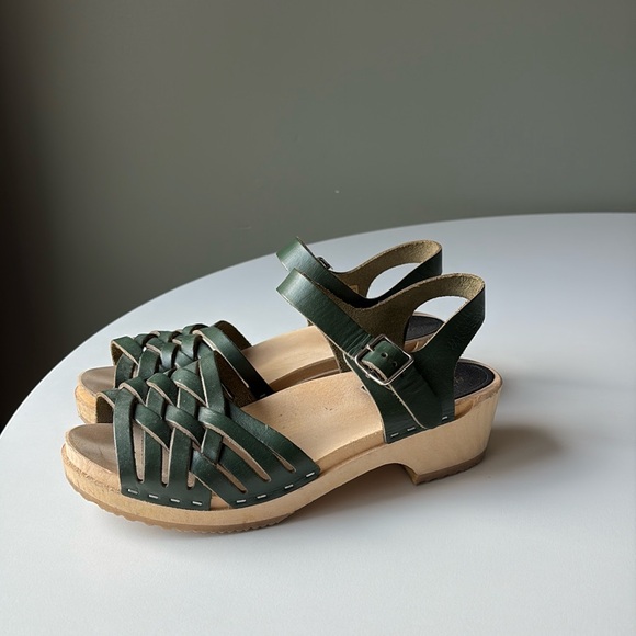 Swedish Hasbeens Clog Open Toe Sandals - Picture 1 of 4